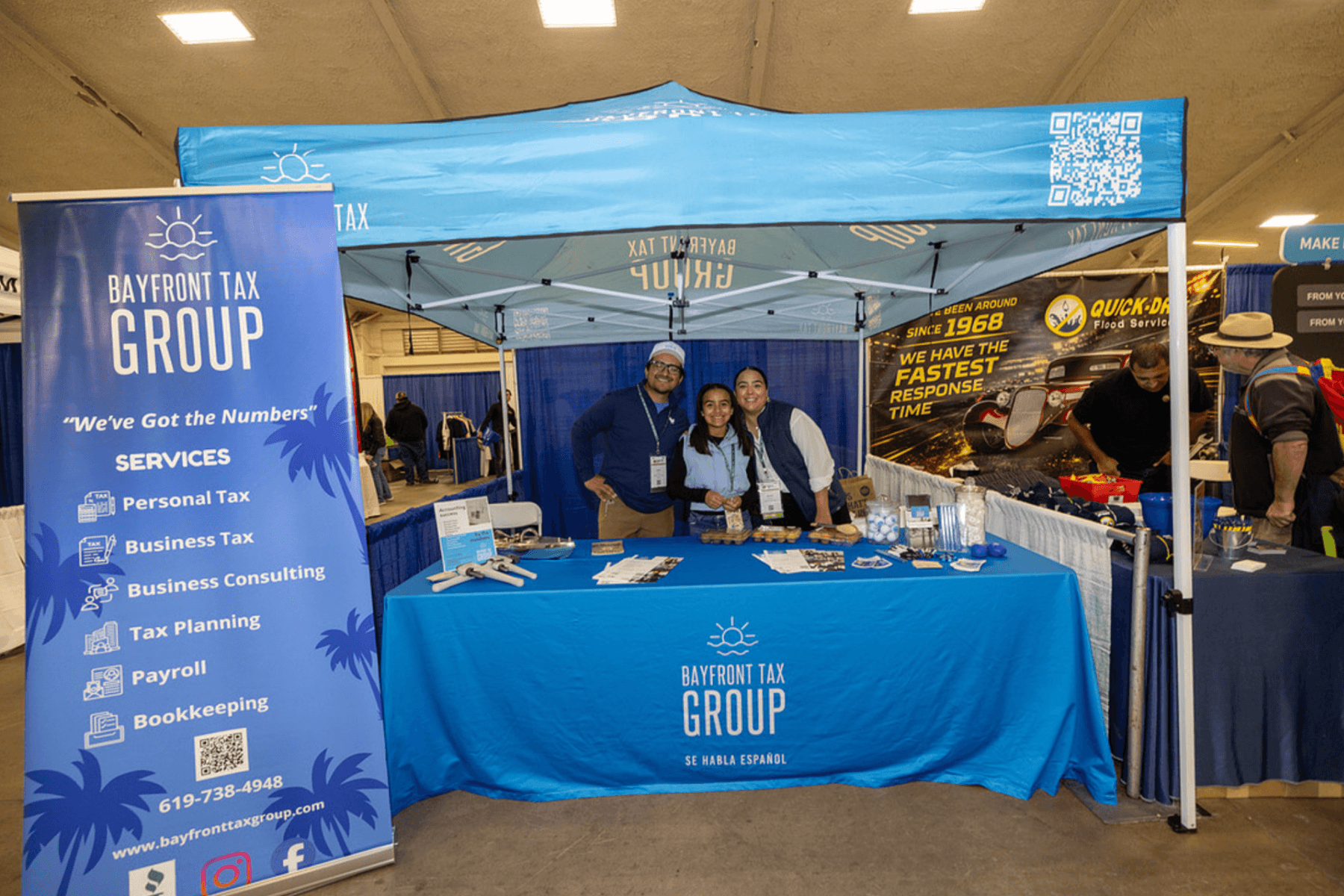 Bayfront Tax Group exhibitor booth at the Trades Expo