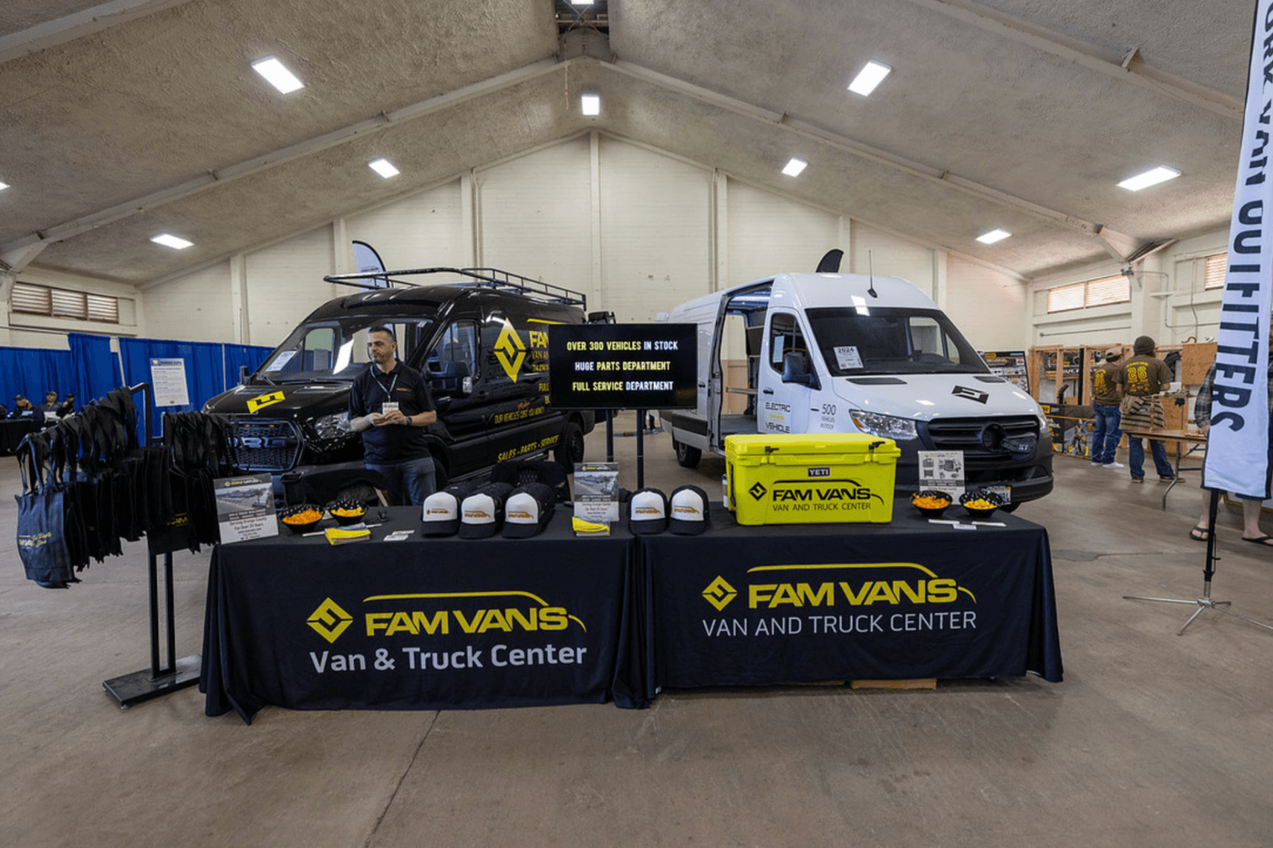 Commercial vans exhibitor display at the Trades Expo