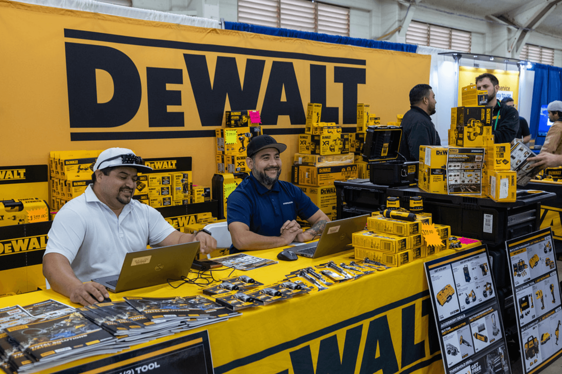 DeWalt Tools exhibitor booth at the Trades Expo
