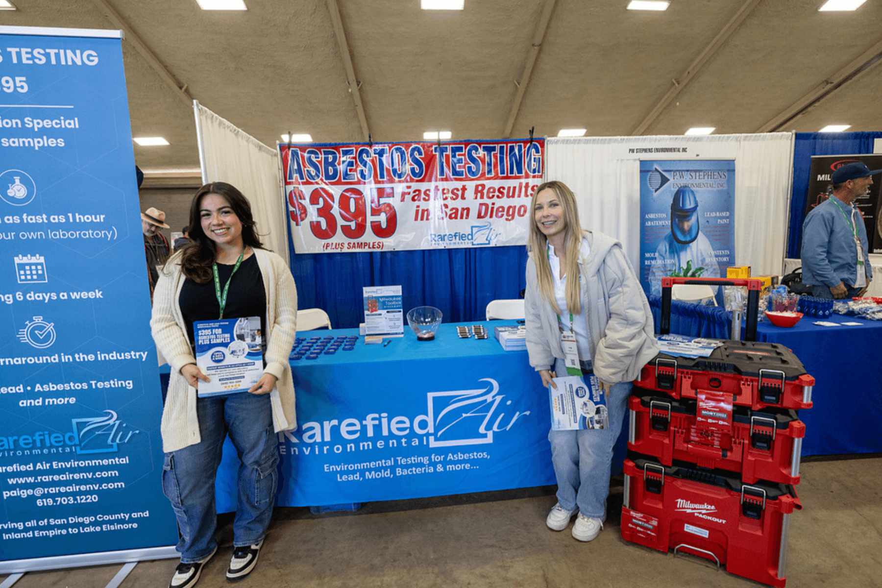 Environmental testing exhibitor booth at the Trades Expo