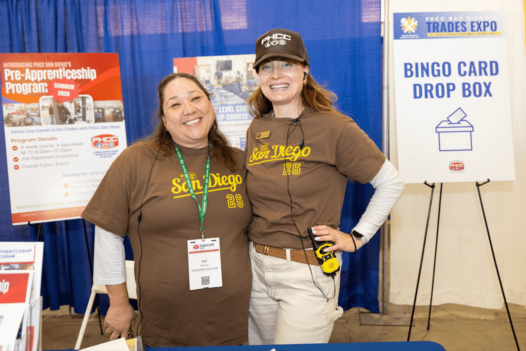 PHCC San Diego staff at the Trades Expo information booth